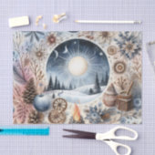 Winterzonnewende Natuur geïnspireerd Tissuepapier (Craft)