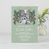 Winterzonnewende Natuur godin Boho Holly Kaart (Staand voorkant)