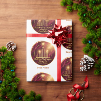 Winterzonnewende Patroon voor het Opbouwen van een Cadeaupapier