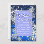 Winterzonnewende Sneeuwvlok Flurry Blue Kaart (Voorkant)