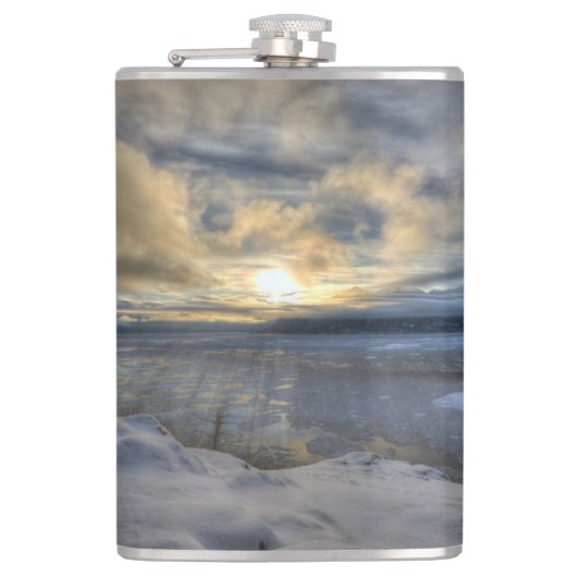 Winterzonnewende Turnagain Arm Heupfles (Voorkant)