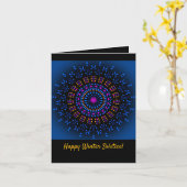 winterzonnewende-wenskaart kaart (Gele Bloem)