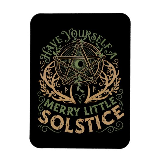 Winterzonnewende Yule Kerstvakantie Magneet (Verticaal)