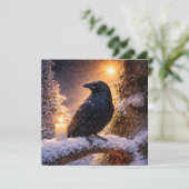 Winterzonnewende Yule Raaf en Sneeuw (Staand voorkant)