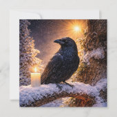 Winterzonnewende Yule Raaf en Sneeuw (Voorkant)