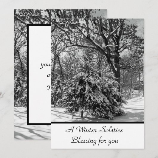 Winterzonnewende Zegen Plat Kaart (Voorkant / Achterkant)