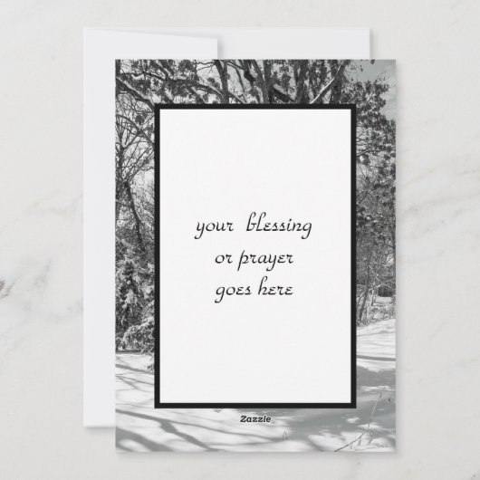 Winterzonnewende Zegen Plat Kaart (Achterkant)