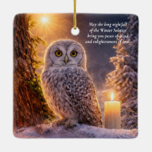 Winterzonnewende Zegen Prachtige Uil Kaars