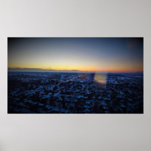 Winterzonnige cedar-Rapids Poster