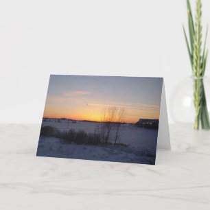 Winterzonsondergang # 2 kaart