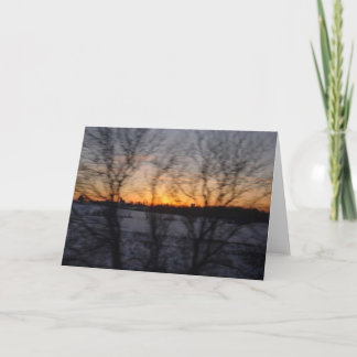 Winterzonsondergang # 3 kaart