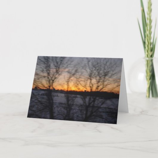Winterzonsondergang # 3 kaart (Voorkant)
