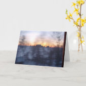 Winterzonsondergang # 4 kaart (Gele Bloem)
