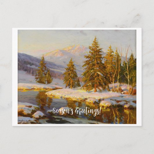 Winterzonsondergang Briefkaart (Voorkant)