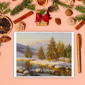 Winterzonsondergang Briefkaart