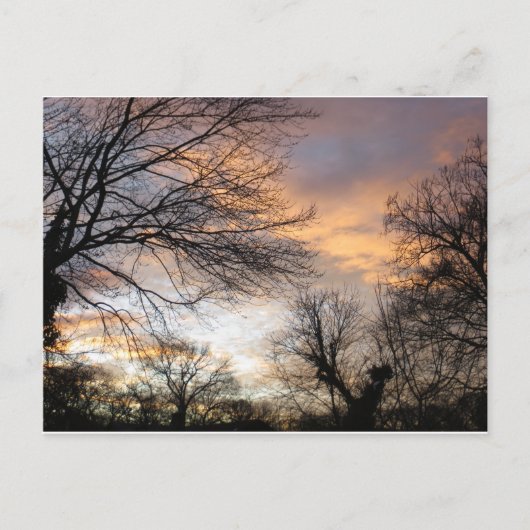 Winterzonsondergang Briefkaart (Voorkant)