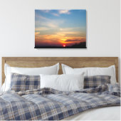 Winterzonsondergang Canvas Afdruk (Insitu (Slaapkamer))