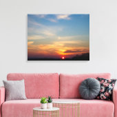 Winterzonsondergang Canvas Afdruk (Insitu (Woonkamer))