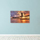 Winterzonsondergang Canvas Afdruk (Insitu (Houten vloer))