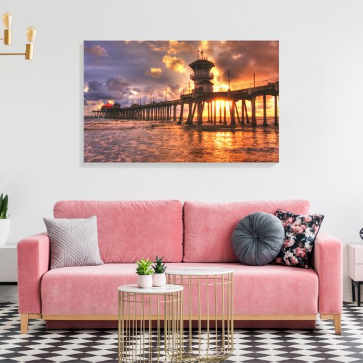 Winterzonsondergang Canvas Afdruk (Insitu (Woonkamer))