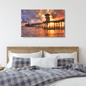 Winterzonsondergang Canvas Afdruk (Insitu (Slaapkamer))