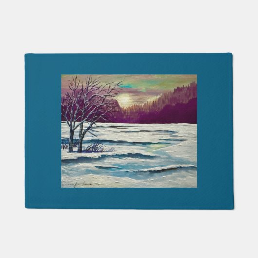 Winterzonsondergang Deurmat (Voorkant)