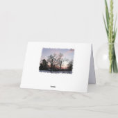 Winterzonsondergang Feestdagen Kaart (Achterkant)