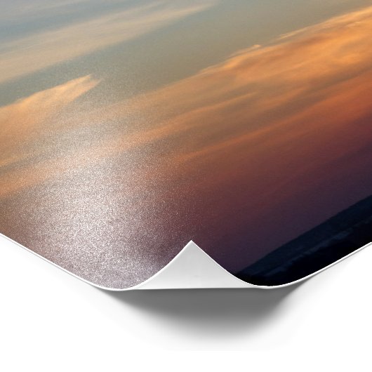 Winterzonsondergang Foto Afdruk (Hoek)