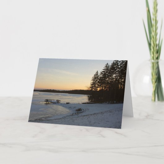 Winterzonsondergang Kaart (Voorkant)