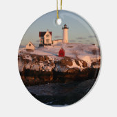 Winterzonsondergang Keramisch Ornament (Links)