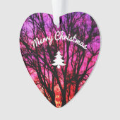 Winterzonsondergang - kerstboom ornament (voorkant)