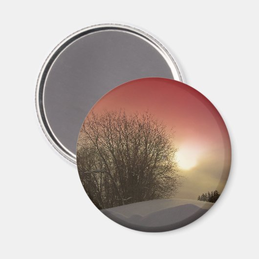 Winterzonsondergang Magneet (Voorkant / Achterkant)