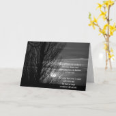 winterzonsondergang met een citaat kaart (Gele Bloem)