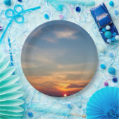 Winterzonsondergang Papieren Bordje (Feest)