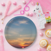 Winterzonsondergang Papieren Bordje (Feest)