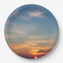 Winterzonsondergang Papieren Bordje