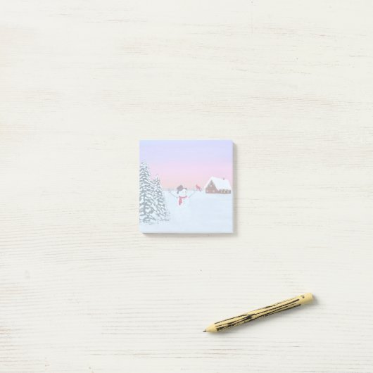 winterzonsondergang post-it® notes (Op bureau)