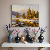 Winterzonsondergang Poster