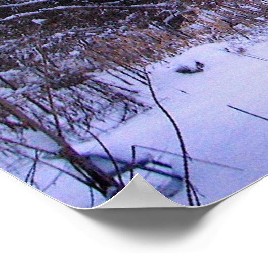 Winterzonsondergang Poster (Hoek)