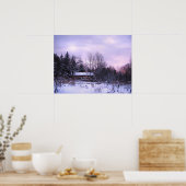 Winterzonsondergang Poster (Keuken)