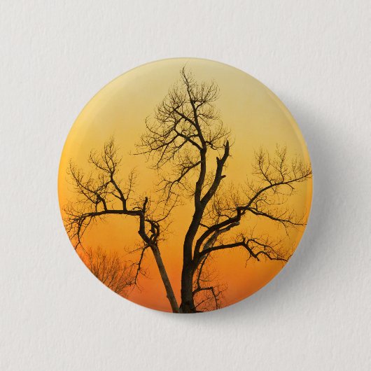 Winterzonsondergang Ronde Button 5,7 Cm (Voorkant)