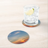 Winterzonsondergang Ronde Kartonnen Onderzetter (Insitu)