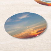 Winterzonsondergang Ronde Kartonnen Onderzetter (Gebogen)