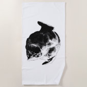 winterzonsondergang strandlaken (Voorkant)