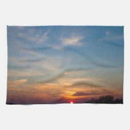 Winterzonsondergang Theedoek