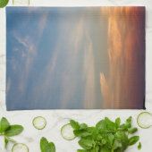 Winterzonsondergang Theedoek (Gevouwen)