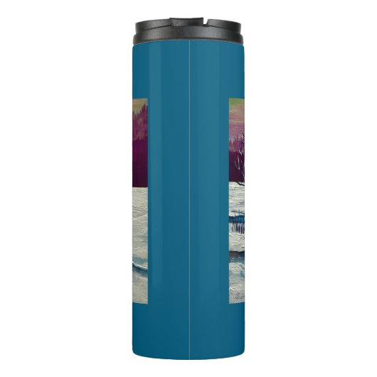 Winterzonsondergang Thermosbeker (Achterkant)