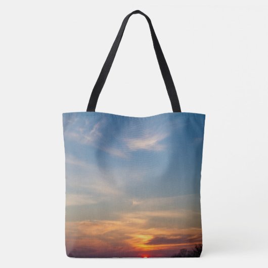Winterzonsondergang Tote Bag (Achterkant)
