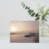 Winterzonsopgang in het Nederlandse briefkaart (Staand voorkant)