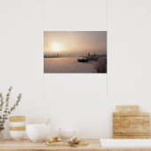 Winterzonsopgang in het Nederlandse poster (Keuken)